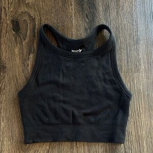 Old Navy Black Ribbed Crop Top